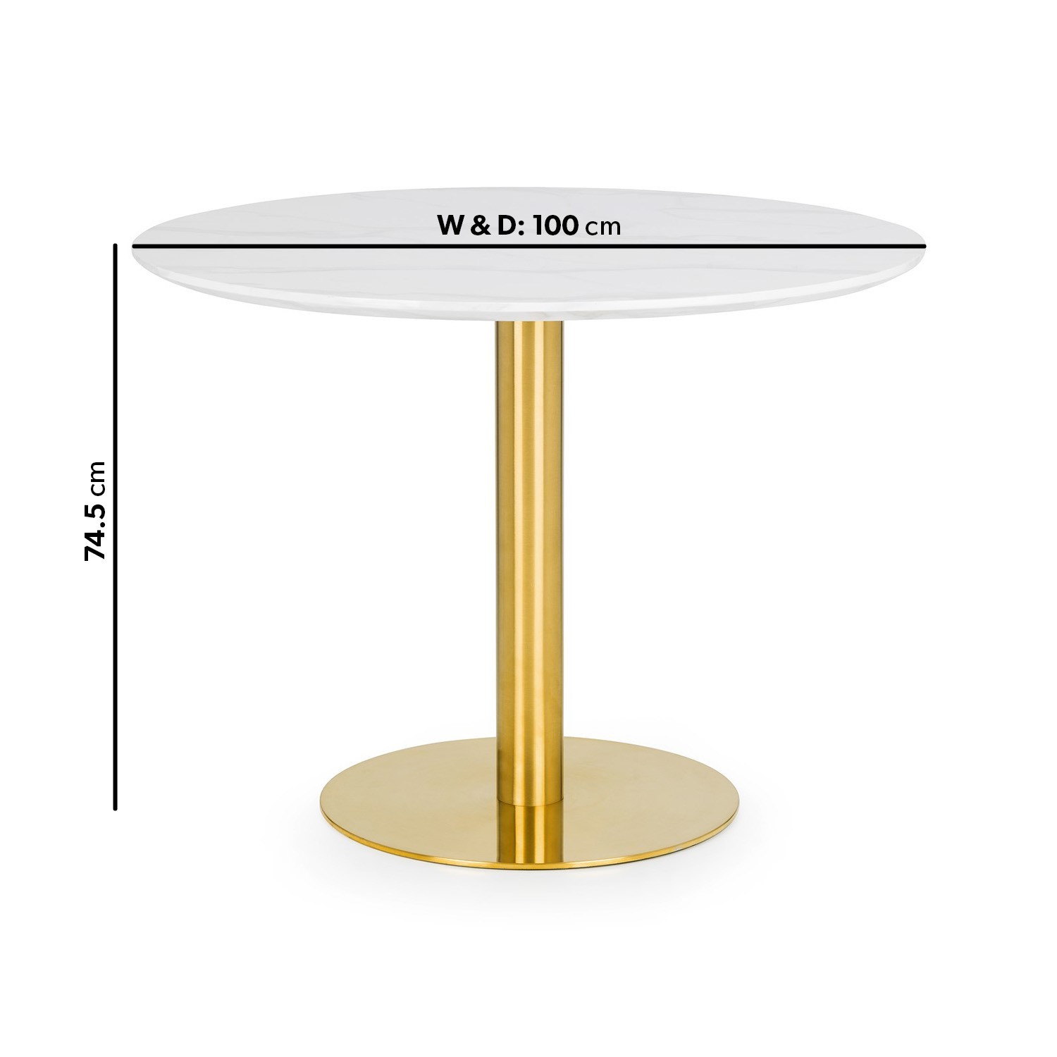 Read more about Round marble top dining table seats 4 palermo